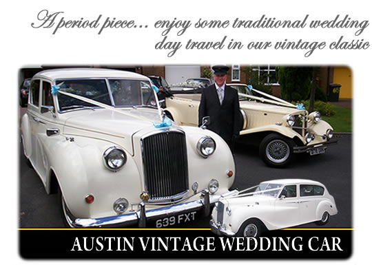 Our Austin vintage wedding car is from a golden age of motoring when roads